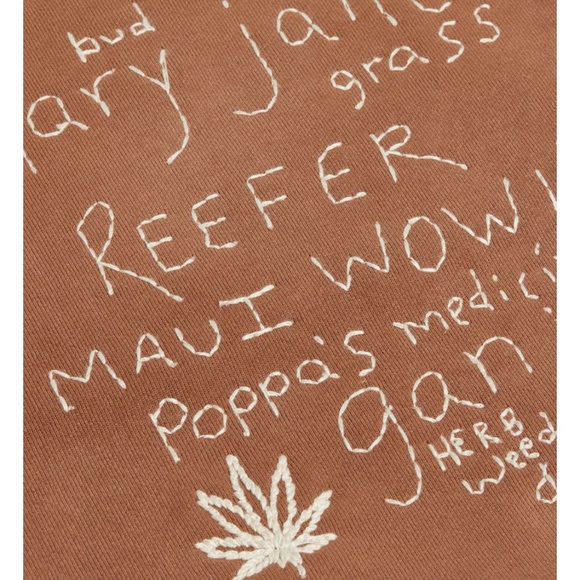 NWOT Stoned Immaculate X Jenean Jenean embroidered Dime Bag Tote - Picture 5 of 15